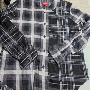 Plaid Button-Up Shirt